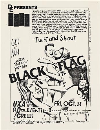 RAYMOND PETTIBON (1957- ) Zines and Black Flag Flyers.